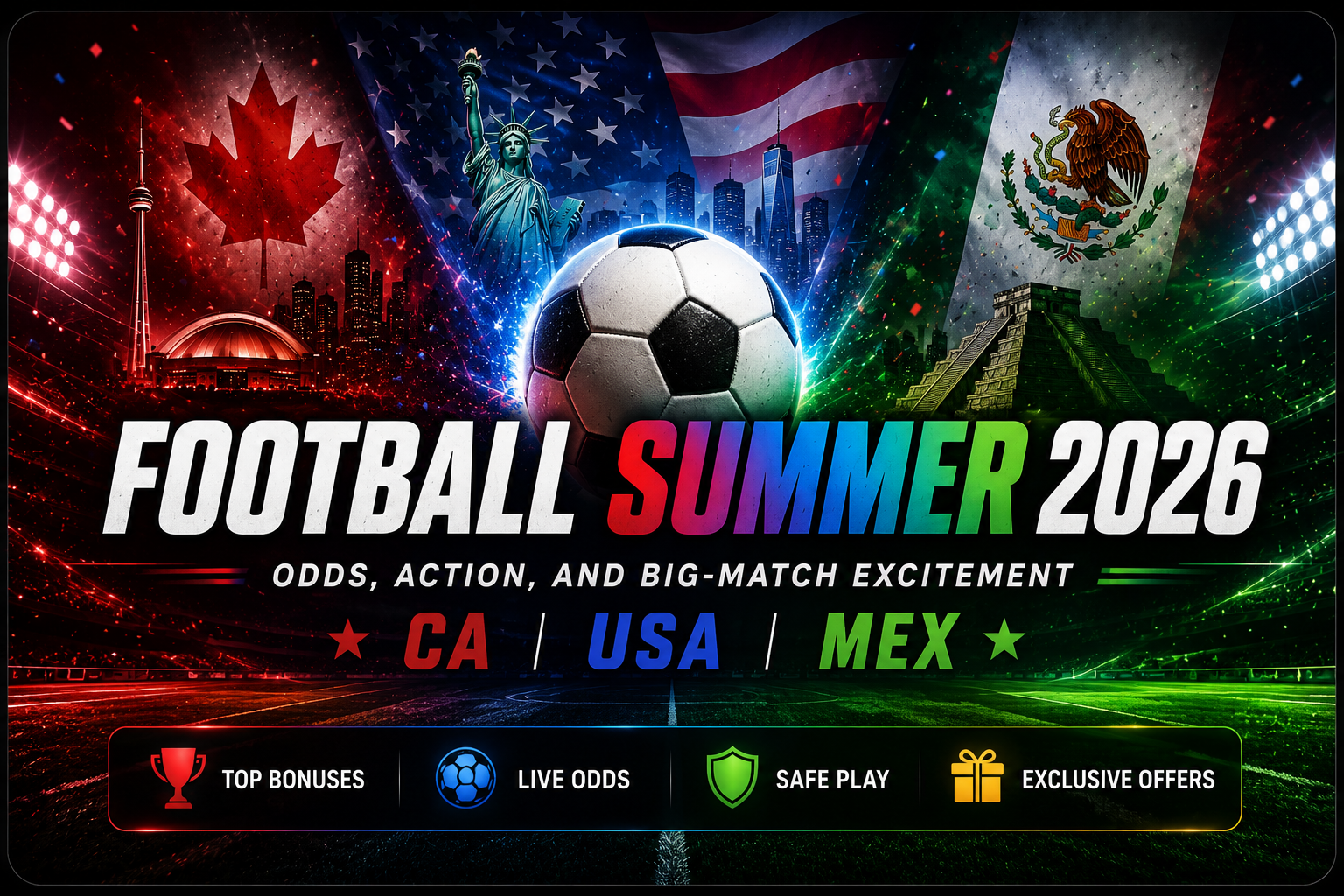 Football Summer 2026 CA USA MEX bonus banner